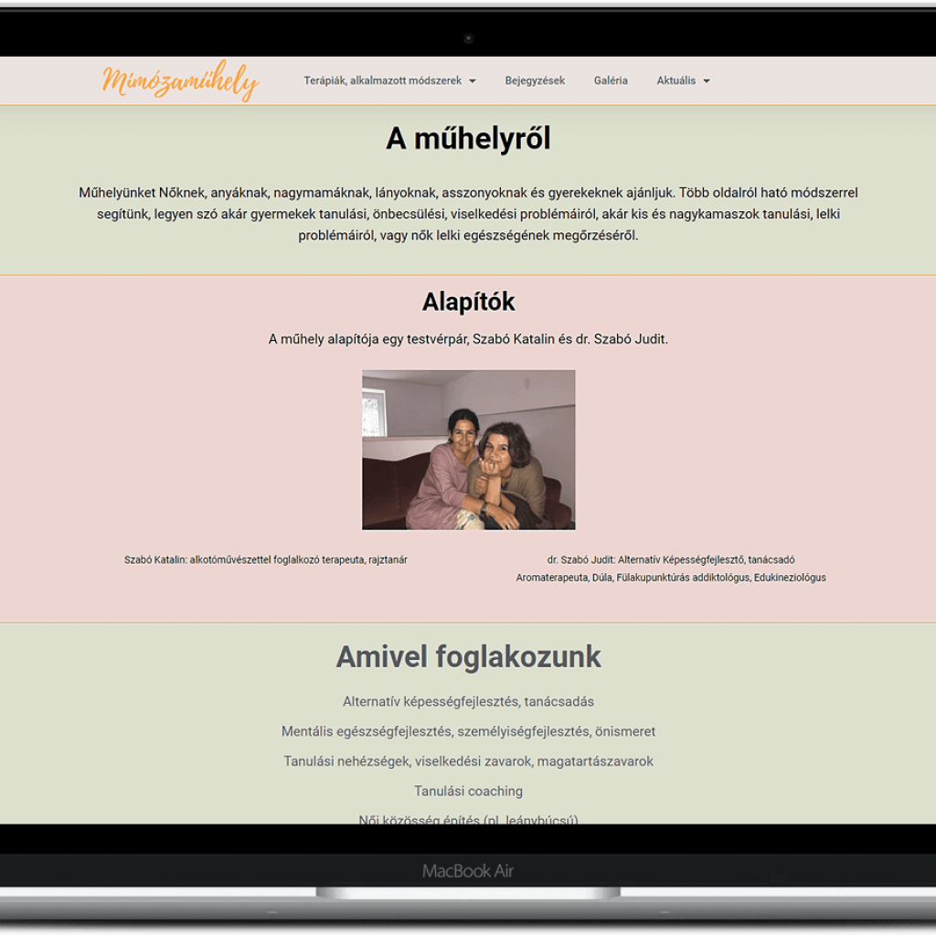 mimozamuhely.hu weboldal – Omnitech referencia